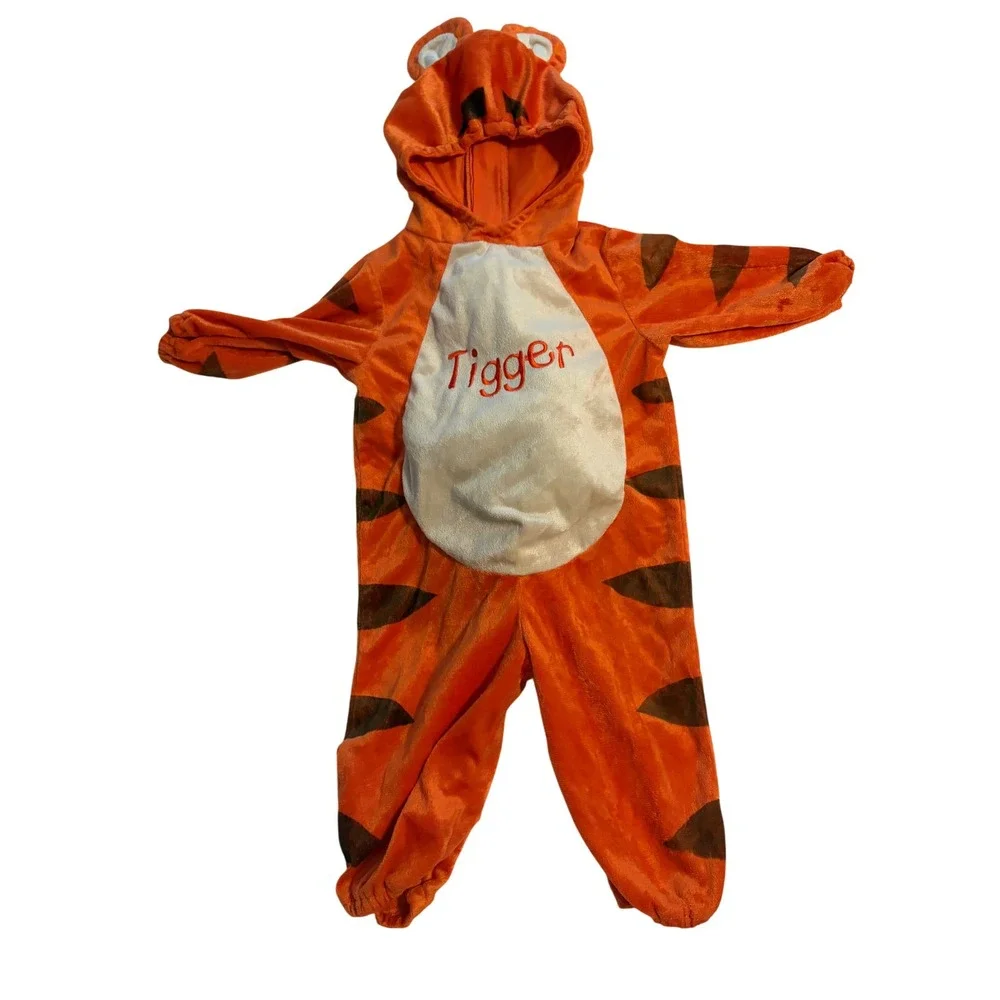 Disney Baby Tigger Costume Plush Hooded Jumpsuit Orange 9-12M Winnie the Pooh